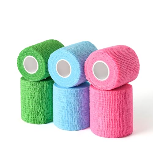 Pet Wrap Self (2 Inch (Pack of 6) / Solid Color B, 2 of Each Color)
