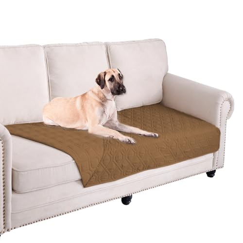 Waterproof Dog Bed Cover Pet Blanket for Furniture Bed Couch Sofa Reversible (40x70 Inch (Pack of 1) / Camel+camel)