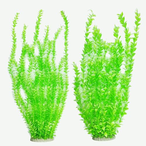 2 Pcs 24 Inch Tall Aquarium Plants (Green(style G))