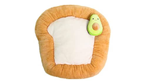 Soft Plush Small Cute and Cozy Food Dog Cat Bed (Avocado Toast)