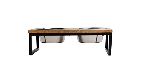 Mango Wood Dog Bowl Stand (Medium)