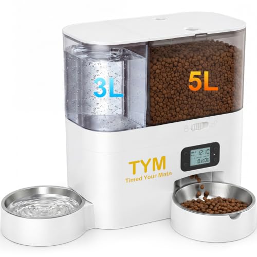Automatic Cat Feeder and Water Dispenser 2 (White-1)