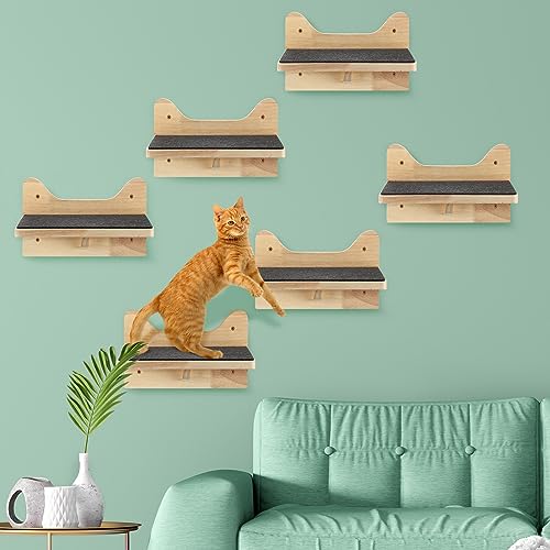 6 Set Cat Wall Shelves (Lovely)