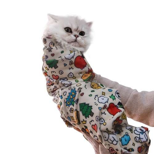 21.7" Cat Grooming Wrap Cat Wrap for Cutting Nails L (M-21.7inch (within 6lbs) / #A1)