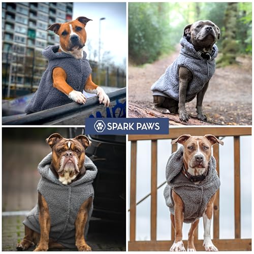 Sherpa Fleece Dog Jacket (Grey / XL)