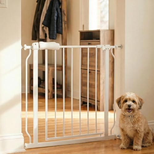 Walk Thru Baby & Dog Gate 29 (White / 29"-34"/74-86CM)