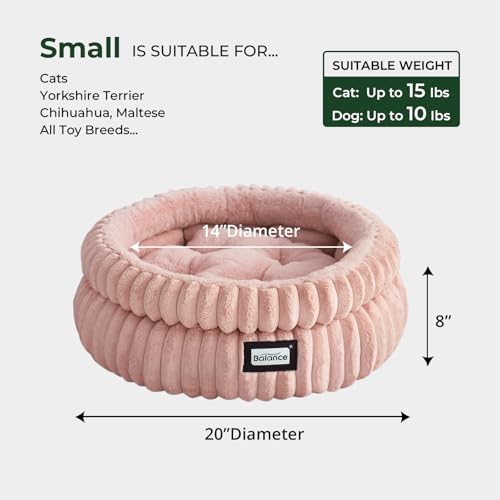 Cat Bed Kitten Bed (20.0"L x 20.0"W x 8"Th / Acorn Pink)