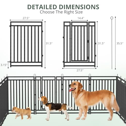 Thickened Outdoor Dog Fence (32" Height / 24 Panels)