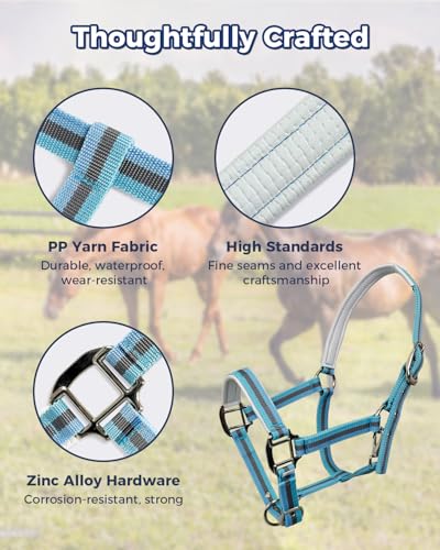 Adjustable Horse Halter (BLUE / Full)
