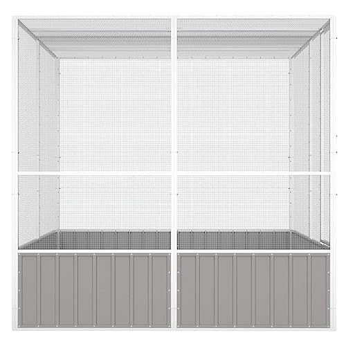Steel Bird Cage (85.6"L x 84.1"W x 83.3"H / Gray)