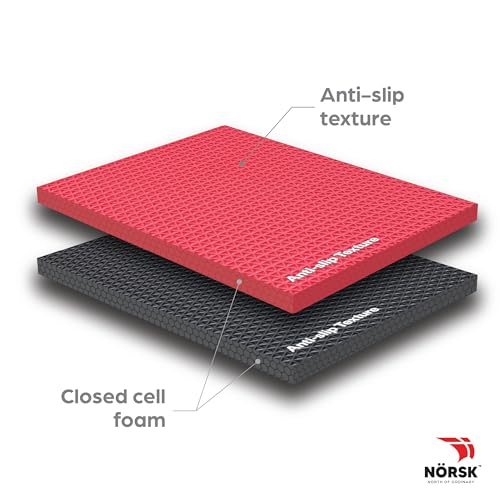 Reversible Gym Exercise Mats 3 (Red / Black / 8 Tiles - 32 Sq. Ft.)