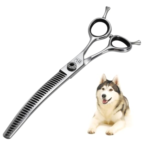 FENICE Professional Pet Grooming Scissors (Curved Chunker / 7.0 inch)