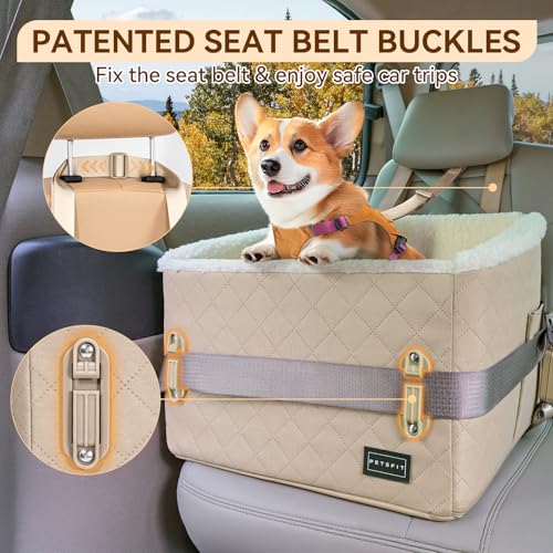 Small Dog Booster Car Seat (Khaki)