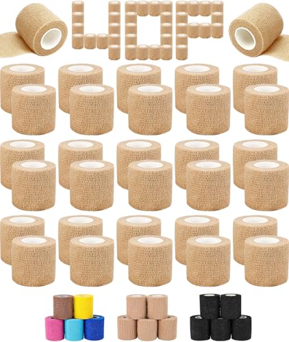 40 Pack Self Adhesive Bandage Wrap (Beige / 2IN - 40Pack)