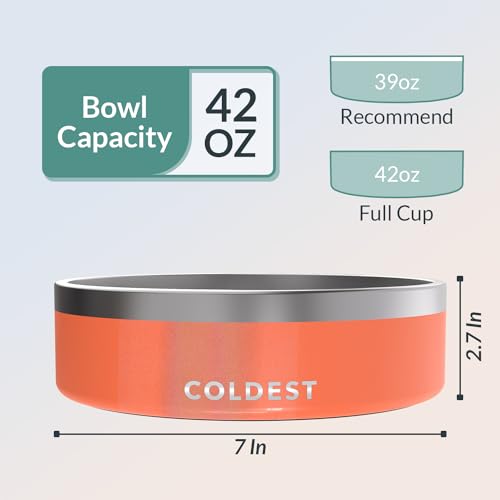 Coldest Dog Bowl (42 oz / Candy Red Glitter)