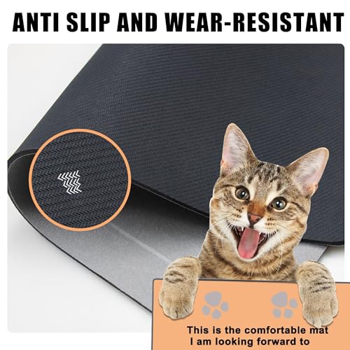 Pet Food Mat Non (Gray / 24"L x 16.9"W)
