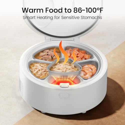 Automatic Wet Food Cat Feeder with Cooling (White)