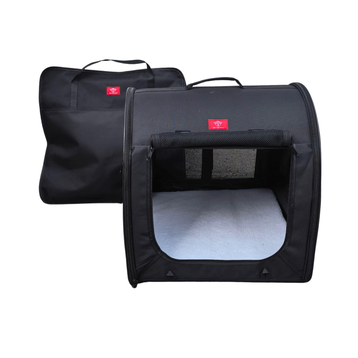 Fabric Portable Pet Kennel (Black)