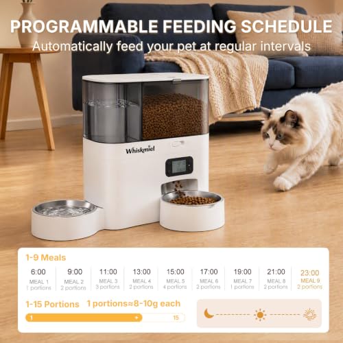 5L Automatic Cat Feeder & 3L Water Dispenser (White)