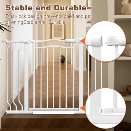 29.53 53.1” Extra Wide Baby Gate (White / 29.53"-53.1")