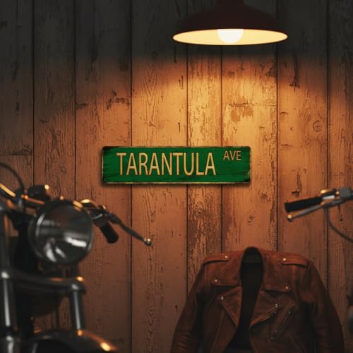 Vintage Metal Tin Sign TARANTULA AVE 4''x16'' inch (sign6)