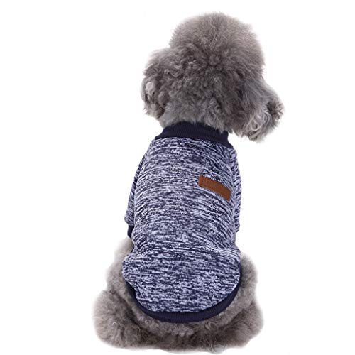 Dog Sweaters for Small Dogs (Navy blue / Medium)