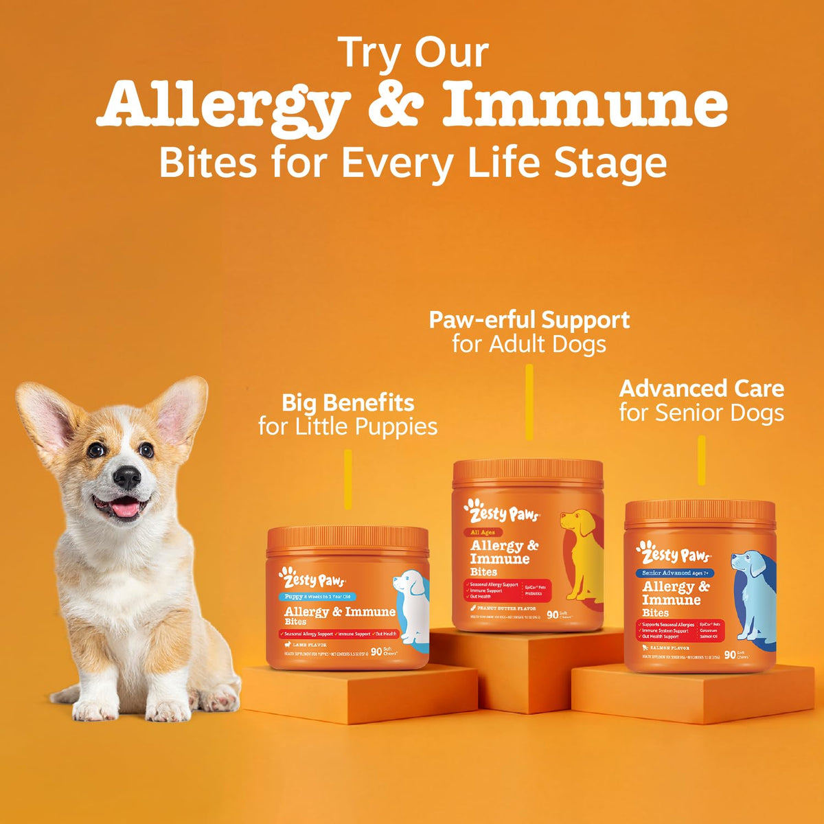 Puppy Dog Allergy Chews (90 Count (Pack of 1) - Puppy)