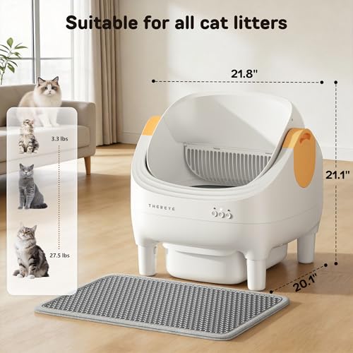Self Cleaning Cat Litter Box (Yellow)