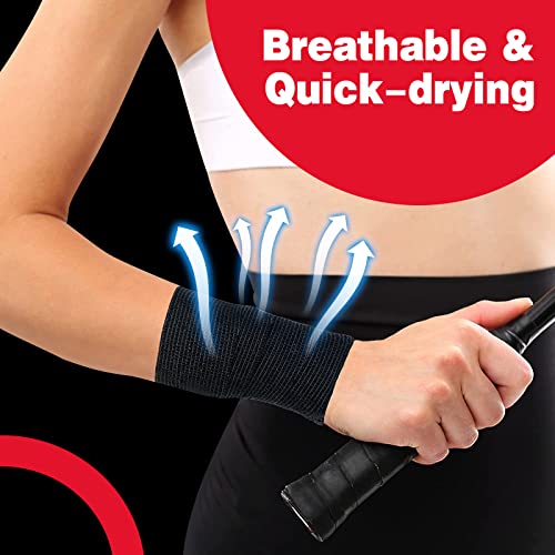 80 Pack Self Adhesive Bandage Wrap Black (Black / 2IN - 80Pack)