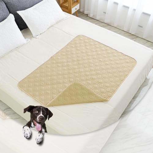 Waterproof Dog Bed Cover Pet Blanket for Furniture Bed Couch Sofa Reversible (40x50 Inch (Pack of 1) / Beige+taupe)