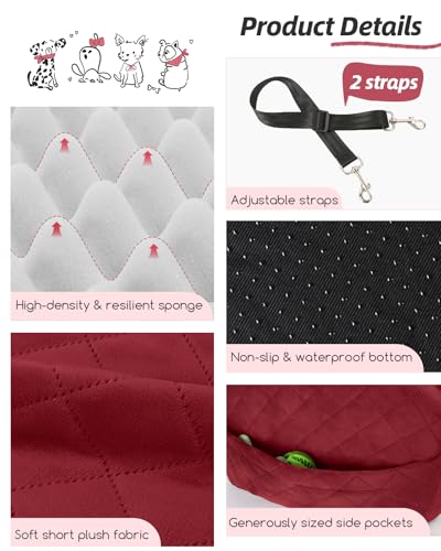 Dog Car Seat for Small (Red / Medium)