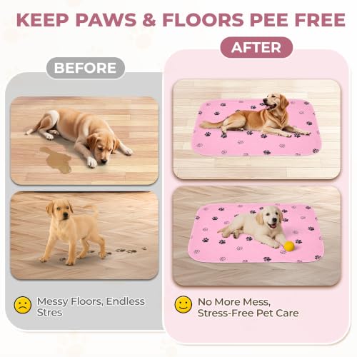 Reusable Puppy Pads (Pink / 18*24 Inch (Pack of 2))