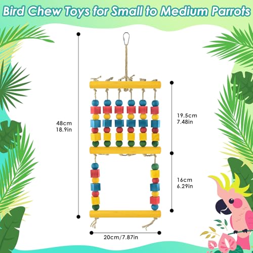 Bird Toys Parrot Chew Swing Toy with Perches Stand