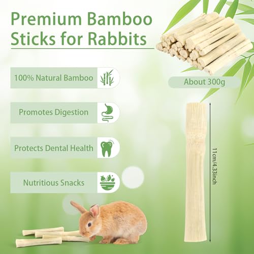 300g Sweet Bamboo Sticks for Rabbits