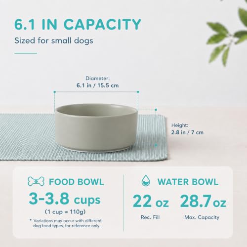 Ceramic Dog Bowls (Matte Gray)