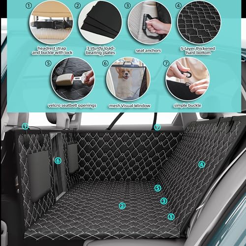 Dog Truck Seat Cover for Back Seat (Fullsizeblack)