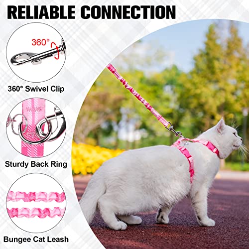 Cat Harness and Leash Set (Small(Chest: 10"-15") / Pink)