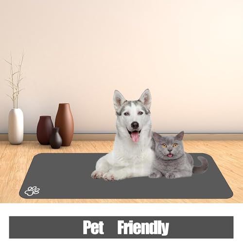 Large Pet Feeding Mat (deep pink / 39.3"L x 15.7"W)