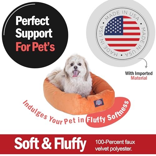 Micro Velvet Dog Bed (Orange)
