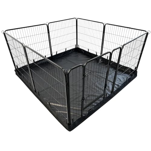 Puppy Playpen Plus Storage Bage with Bottom (8-Panels 31.3"W)