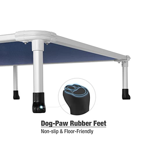 Chew Proof Elevated Dog Bed (Blue / 59.0"L x 37.5"W x 9.0"Th)
