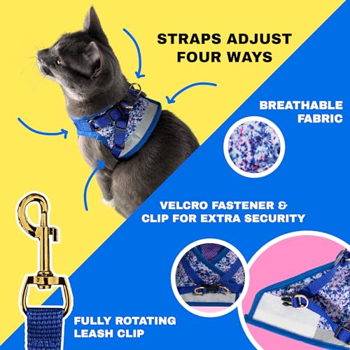 Travel Cat Harness and Leash Set (Small / Groovy Cat)