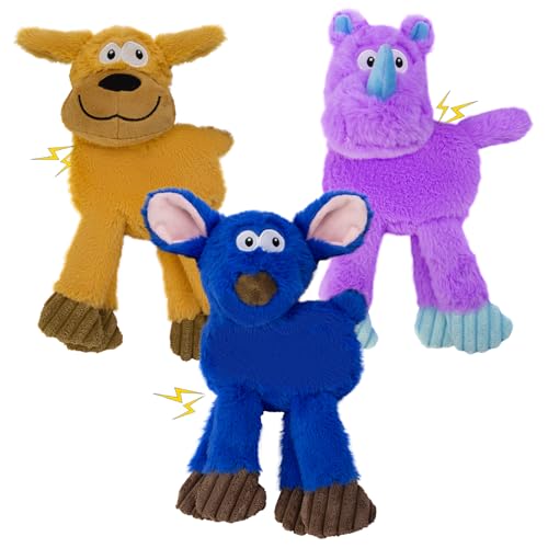 3 Pack No Stuffing Dog Toys (3-color)