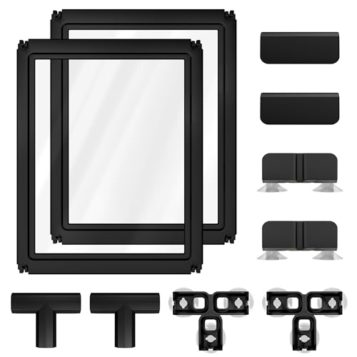 AuraSpace Clear Acrylic Indoor Dog Playpen (Black / 35"H)