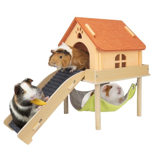 3 in 1 Enlarged Guinea Pig Hammock (Orange Roof)