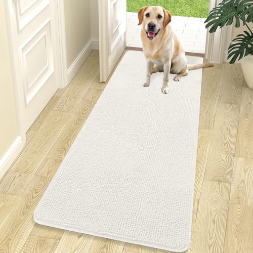 Dog Door Mat for Muddy Paws 70x24 (Ivory / 70" X 24")