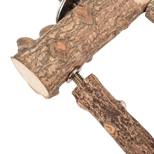 Bird Ladder Perch for Cage Natural Wood Bird Parrot Perch Stand Chewing Toy