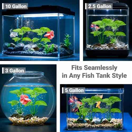 2 Pack Aquarium Decor Betta Fish Tank Decorations 6 (A (2-pack))
