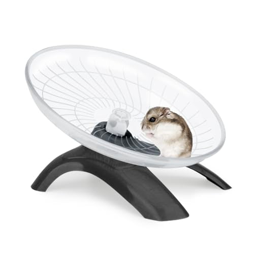 Silent Hamster Exercise Running Wheel Flying Saucer (Black)