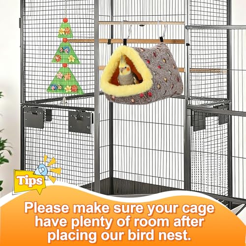 Medium Winter Warm Bird Nest House with Support Board for Cage (Medium)